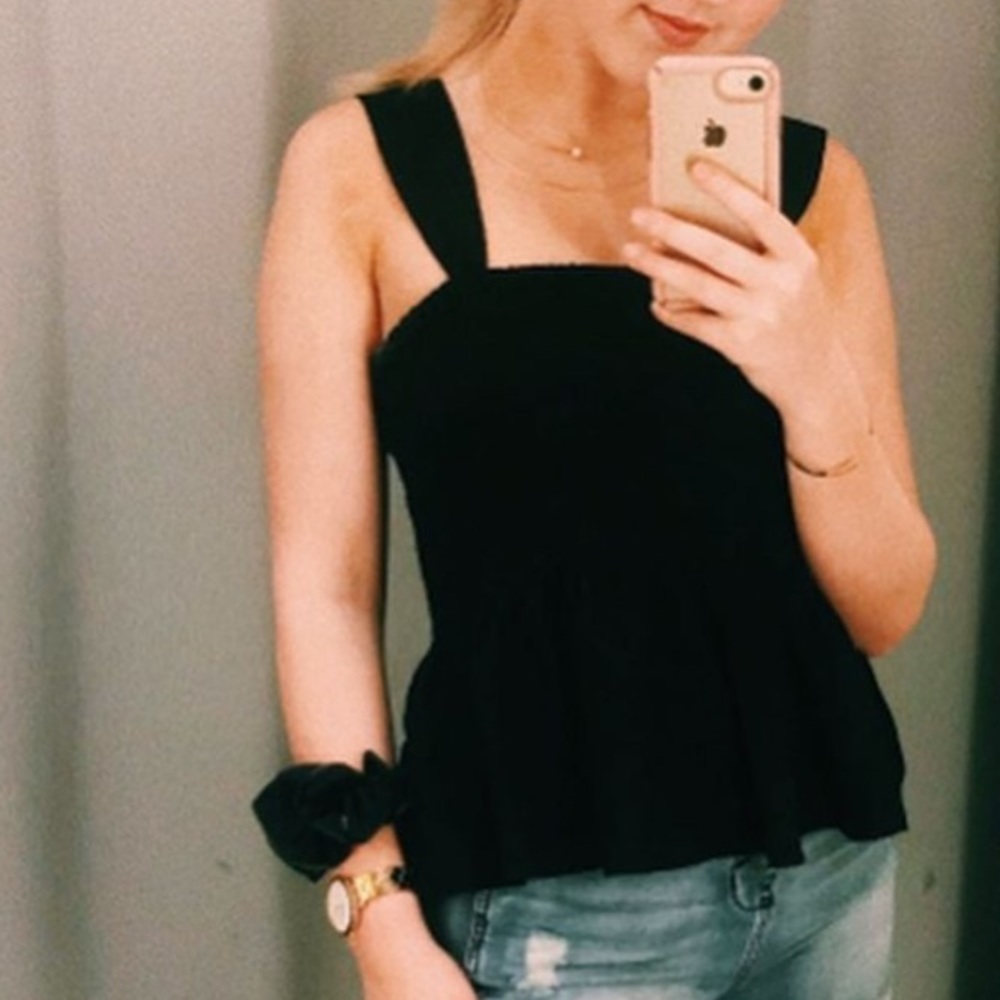 Madewell black texture top